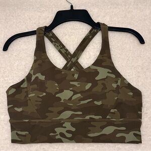BuffBunny Olive Camo Sports Bra - Large
